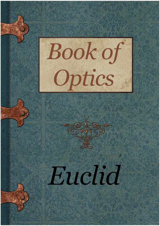 A book entitled 'Book of Optics' with the author displayed as 'Euclid'